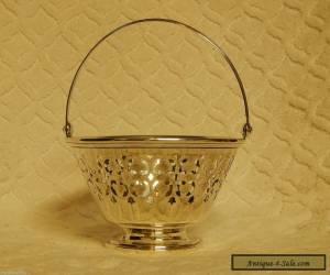 Item ANTIQUE MERIDEN BRITANNIA STERLING SILVER  ART DECO BASKET WITH HANDLE for Sale