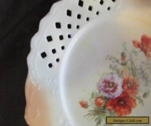 Item Antique china wall/ Cabinet Plate with hanger ,pieced edging ,european 1880.s for Sale