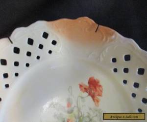 Item Antique china wall/ Cabinet Plate with hanger ,pieced edging ,european 1880.s for Sale