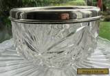 Vintage Antique Solid Silver Rimmed Crystal Bowl Hallmarks for Sale