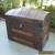 Vintage Classic Antique Wood & Metal Barrel Top Steamer Trunk Treasure Chest  for Sale