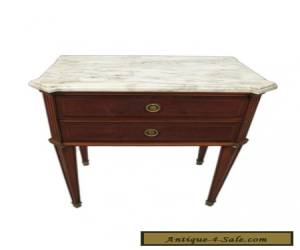 Item Antique French Louis XVI Style Marble Top Side Table - 11299 for Sale