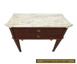 Item Antique French Louis XVI Style Marble Top Side Table - 11299 for Sale