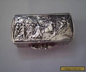 "A Beautiful Must See" 19th Century Antique Solid SterlingSilver Snuffbox  for Sale