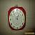 Vintage / Retro Smiths Kitchen Wall Clock in Red and Cream plastic / Bakelite  for Sale