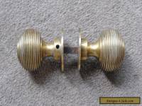 VINTAGE VICTORIAN BRASS DOOR KNOBS  