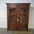 Antique 19th Century French Country Tall Oak Carved Curio Display Cabinet for Sale