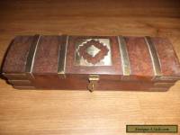    wooden box with  brass fittings