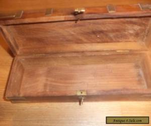 Item    wooden box with  brass fittings for Sale