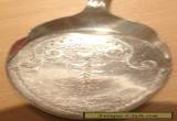 Large Antique Serving Spoon Hand Engraved for Sale