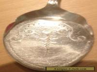 Large Antique Serving Spoon Hand Engraved