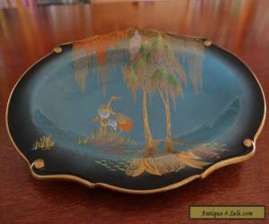 Antique 1950 Carlton Ware blue royale mikado oval plate for Sale