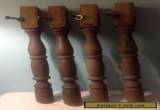 Vintage Wood Table/Chair Legs Set of 4 for Sale