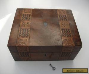 Item Vintage Lockable Inlaid Wooden Box with it's Key for Sale