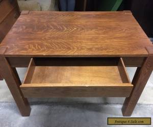 Vintage Oak Library Table with Drawer for Sale