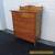 Tall Early 1900s Victorian Oak Chest of Drawers with Key 7686 for Sale