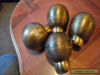 VINTAGE FOUR FINIALS BRASS 