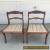 Antique Rose Carved Back Mahogany Wooden Victorian Dining Chairs Set of 2 for Sale