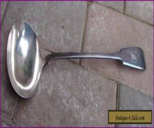 Item Large Antique Georgian Silver Armorial Sheffield Plate Ladle William Hutton for Sale