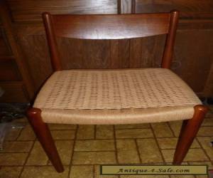 MID CENTURY DANISH MODERN WEGNER JUHL STYLE TEAK ? SIDE CHAIR W/ ROPE  for Sale