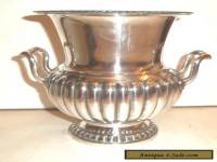 Fine Victorian Silver Plated reeded Design Urn / vase C1880