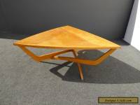 Vintage Danish Mid Century Modern Art Deco Solid Wood Triangle COFFEE TABLE 