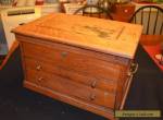 Antique Oak Hand Made Raised Panel Watch Maker's Cabinet for Sale