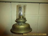 Antique Brass wall mounted Oil Lamp / Antique Brass wall sconce Oil Lamp in VGC