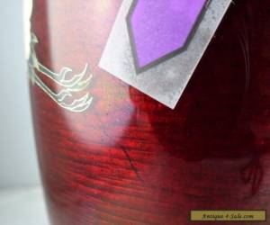 Item Ando Cloisonne Vase - Birds - Oxblood Ground - Signed for Sale