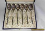 BOXED SET 6 DEMITASSE COFFEE SPOONS SORENSEN DENMARK STERLING SILVER for Sale