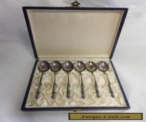 Item BOXED SET 6 DEMITASSE COFFEE SPOONS SORENSEN DENMARK STERLING SILVER for Sale