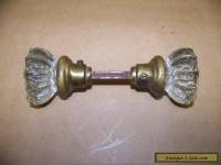 VINTAGE ANTIQUE GLASS DOOR KNOB SET 