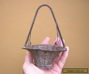 RARE ANTIQUE VICTORIAN VINTAGE HAND MADE STERLING SILVER BASKET 144 GR NOT SCRAP for Sale