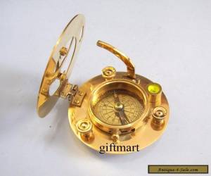 Item Nautical Brass Sundial Compass, Antique Brass Vintage Camping Hiking Compass for Sale