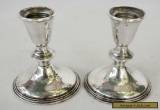 PAIR of Vintage EMPIRE Sterling Silver Candelstick Holders for Sale