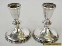 PAIR of Vintage EMPIRE Sterling Silver Candelstick Holders