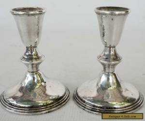 Item PAIR of Vintage EMPIRE Sterling Silver Candelstick Holders for Sale