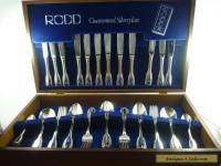 Exquisite Vintage Silver  44Pce Rodd  Cutlery Set in Box