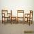 Set of 4 Vintage Mid Century Danish Modern Solid Teak Square Dining Room Chairs for Sale