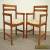 Set of 4 Vintage Mid Century Danish Modern Solid Teak Square Dining Room Chairs for Sale