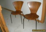 2 VINTAGE SIDE CHAIRS IN STYLE OF ARNE JACOBSEN SCANDINAVIAN MID-CENTURY MODERN for Sale