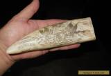SCRIMSHAW WHALE TOOTH US CONSTITUTION GALLEON WAR OF 1812 for Sale