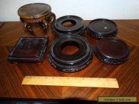 6 vintage Chinese wood stands