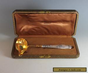 Item Antique French Ladle Saucier Sterling and Vermeil with Box for Sale