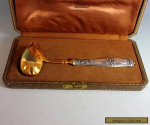 Item Antique French Ladle Saucier Sterling and Vermeil with Box for Sale