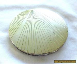 VINTAGE ART DECO STERLING SILVER LARGE COMPACT 4" for Sale