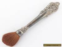 DELIGHTFUL / ANTIQUE AMERICAN STERLING SILVER MAKEUP BRUSH.