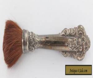 Item DELIGHTFUL / ANTIQUE AMERICAN STERLING SILVER MAKEUP BRUSH. for Sale