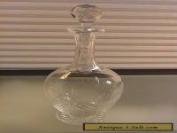 St. Louis Crystal Wine Cordial Decanter Footed w/ Stopper Etch Marked France 