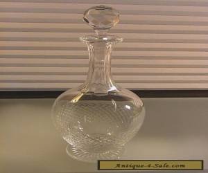 St. Louis Crystal Wine Cordial Decanter Footed w/ Stopper Etch Marked France  for Sale